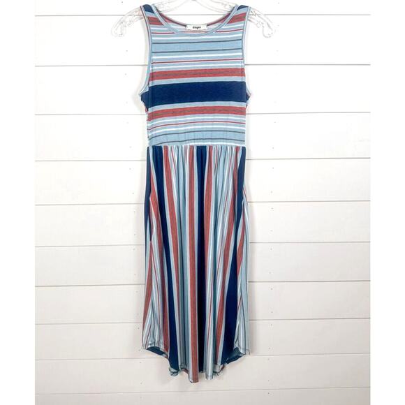 New Eloges Women's Sleeveless Striped Knit Pullover Tank Dress Multicolor Small - Picture 1 of 12
